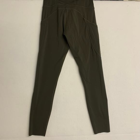 Lululemon Leggings Fast & Free 7/8 Tight II Non Reflective Nulux 25" Dark Olive - Picture 7 of 10